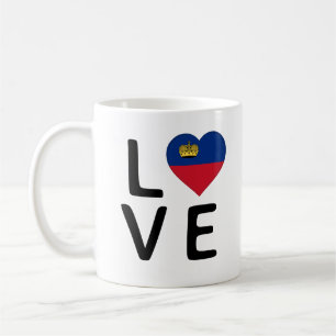 Taza De Café Amor - Bandera de Liechtenstein