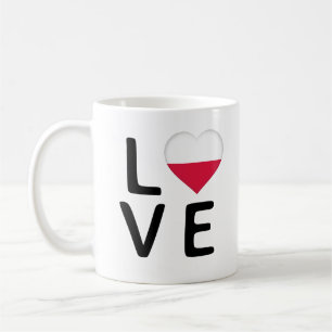 Taza De Café Amor - Bandera de Polonia