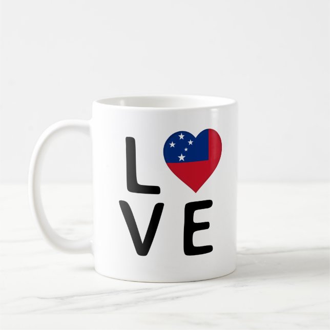 Taza De Café Amor - Bandera de Samoa (Izquierda)