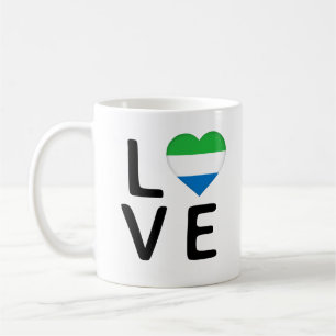 Taza De Café Amor - Bandera de Sierra Leona