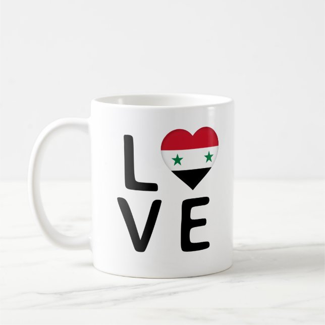 Taza De Café Amor - Bandera de Siria (Izquierda)