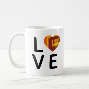 Taza De Café Amor - Bandera de Sri Lanka