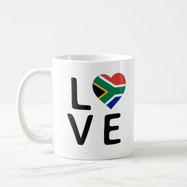 Taza De Café Amor - Bandera de Sudáfrica (Izquierda)