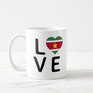 Taza De Café Amor - Bandera de Surinam