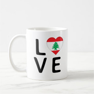 Taza De Café Amor - Bandera del Líbano