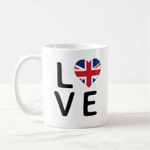 Taza De Café Amor - Bandera del Reino Unido