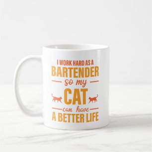 Taza De Café Amor barman por gato