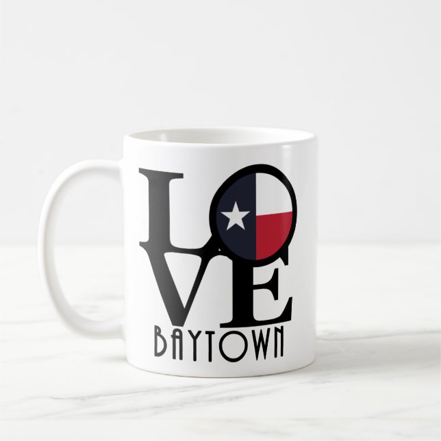Taza De Café AMOR Baytown Texas 11oz (Izquierda)