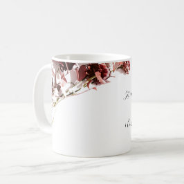Taza De Café Amor biblia verso barro floral
