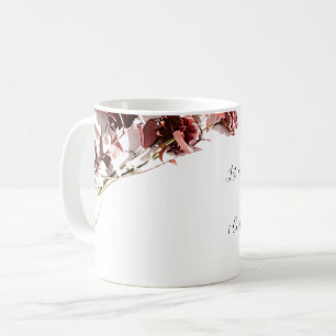 Taza De Café Amor biblia verso barro floral