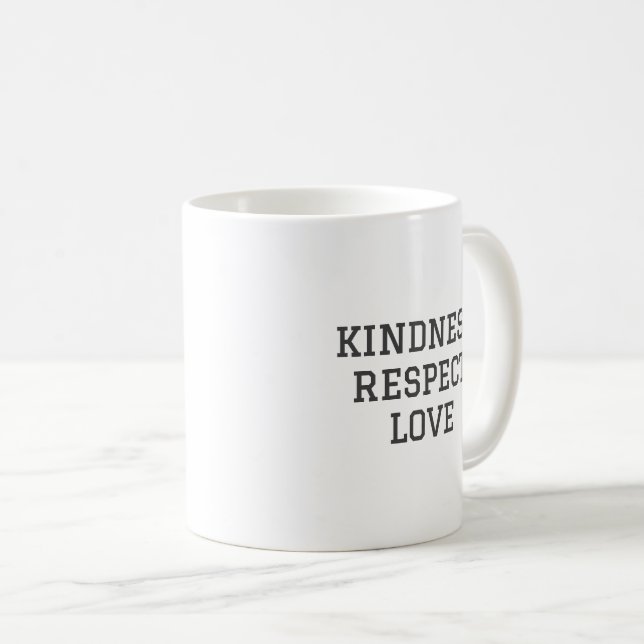 Taza De Café Amor blanca Respeto amor Mug (Anverso derecho)