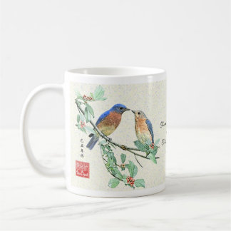 Taza De Café "Amor" Bluebirds_Mug