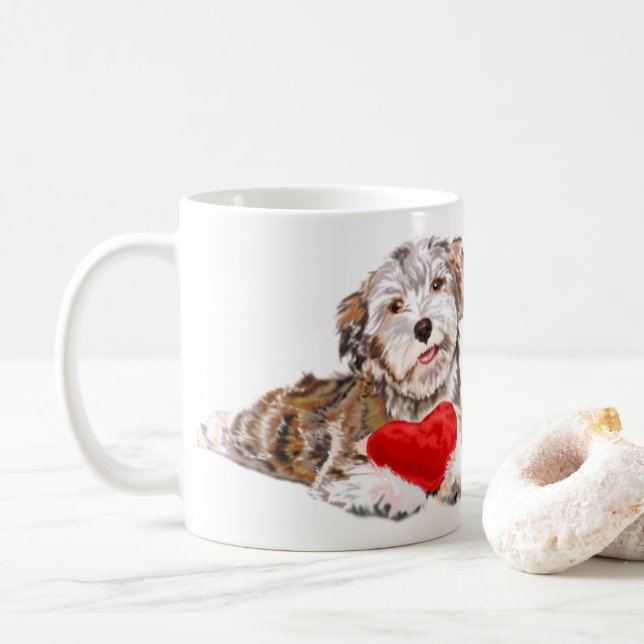 Taza De Café Amor cachorro - (Con donut)