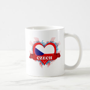 Taza De Café Amor Checo del vintage I
