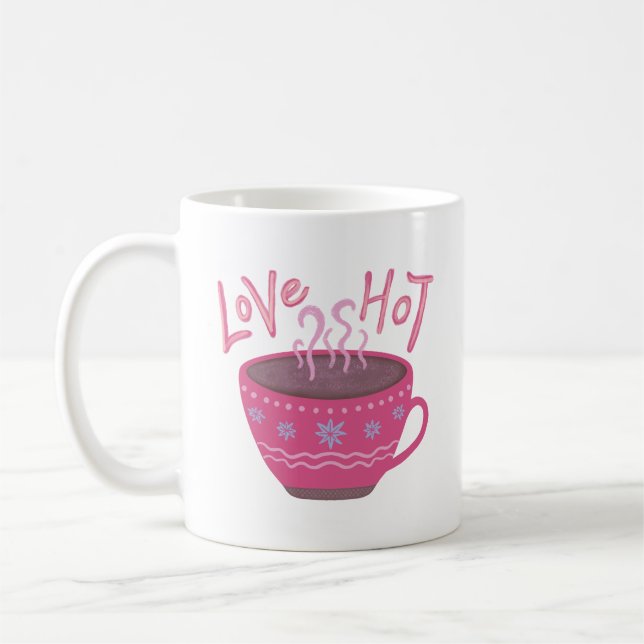 Taza De Café Amor chocolate caliente café Mug (Izquierda)