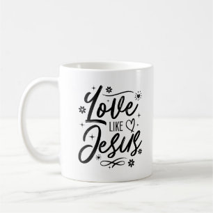 Taza De Café Amor como Jesús Cristiano Verso de Biblia Religios