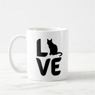 Taza De Café Amor con un gato como O