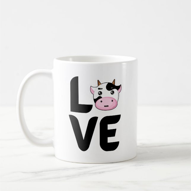 Taza De Café Amor con una vaca (Izquierda)