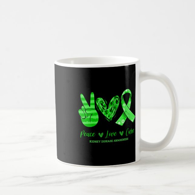 Taza De Café Amor Curar la enfermedad renal Conciencia 3 (Derecha)