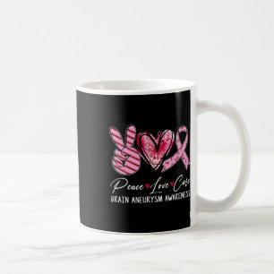 Taza De Café Amor Cure Burgundy Ribbon Aneurysm Conciencia