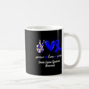 Taza De Café Amor Cure Cauda Síndrome Equina Azul Conciencia