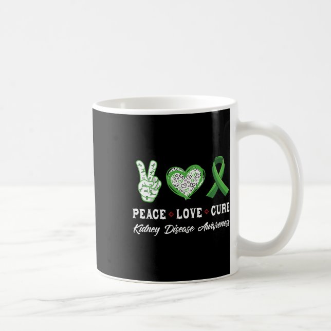 Taza De Café Amor Cure Enfermedad Renal Sensibilización Hombres (Derecha)