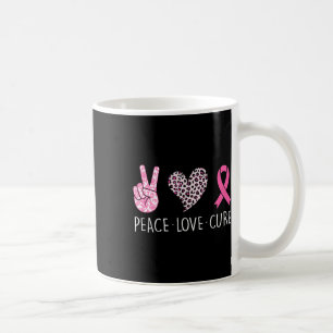 Taza De Café Amor Cure Heart Cinta Rosa Cinta Cáncer de Mama