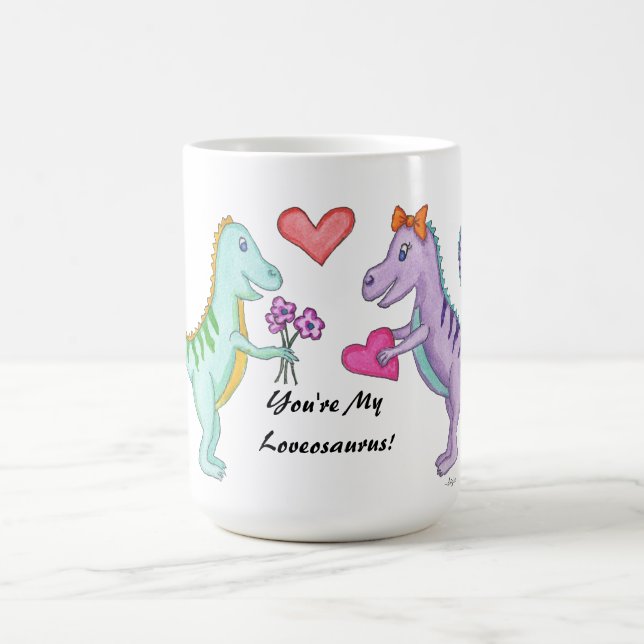 Taza De Café Amor de dinosaurio (Centro)
