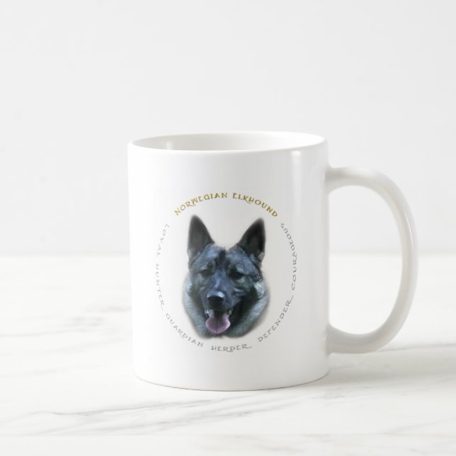 Taza De Café Amor de Elkhound (Derecha)