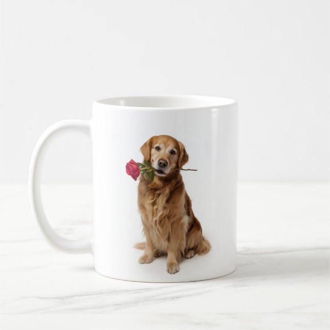 Taza De Café Amor de Golden Retriever (Izquierda)