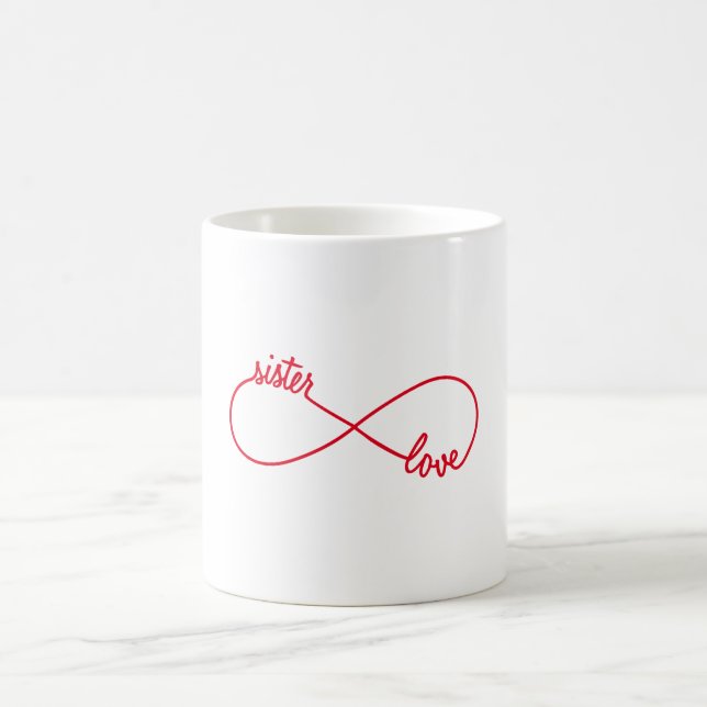 Taza De Café Amor de la hermana, muestra del infinito (Centro)