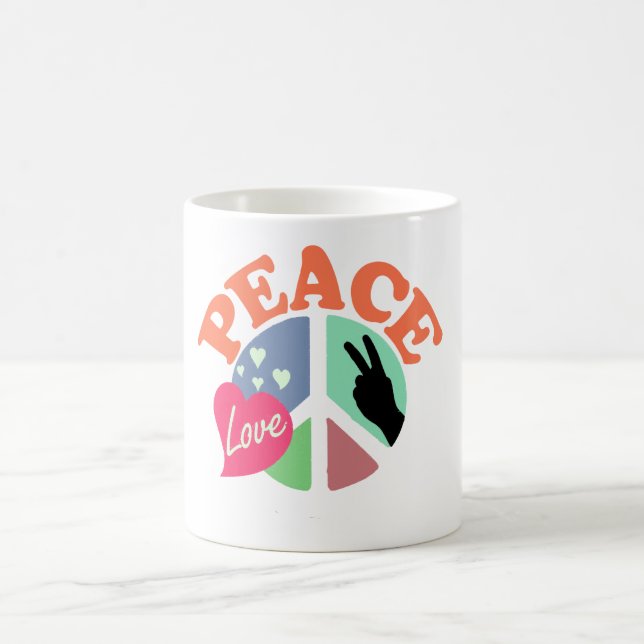 Taza De Café Amor de la paz (Centro)
