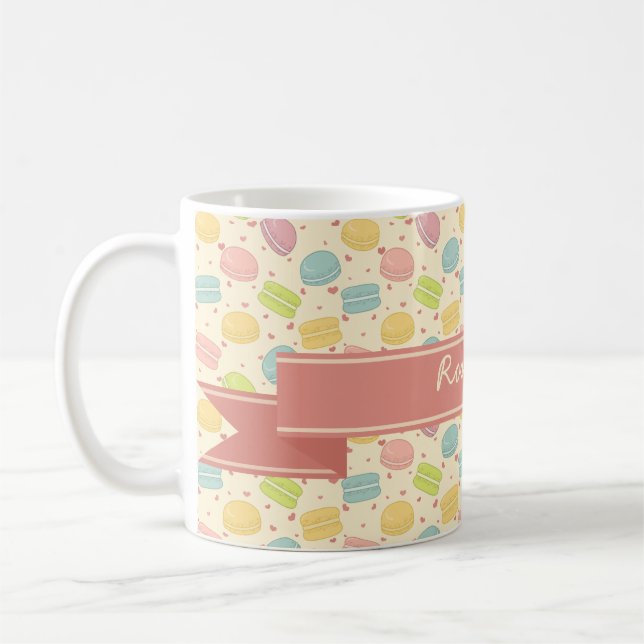 Taza De Café Amor de Macaron con la cinta (Izquierda)