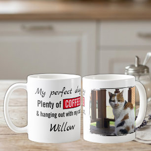Taza De Café Amor de mascota gato perro café rojo