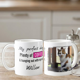 Taza De Café Amor de mascota gato perro café rosa
