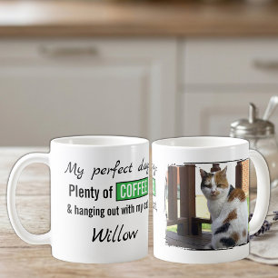 Taza De Café Amor de mascota gato perro café verde