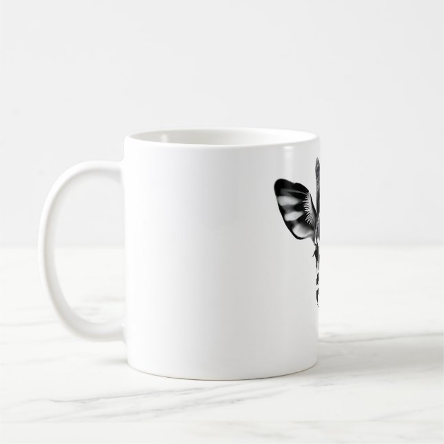 Taza De Café Amor de Okapi - Cabeza de Okapi blanco y negro rea (Izquierda)