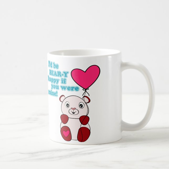 Taza De Café Amor de oso-y-San Valentín (Derecha)