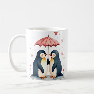 Taza De Café Amor de pingüino
