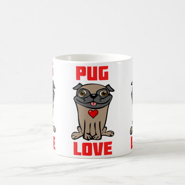 Taza De Café Amor de Pug #2 (Centro)
