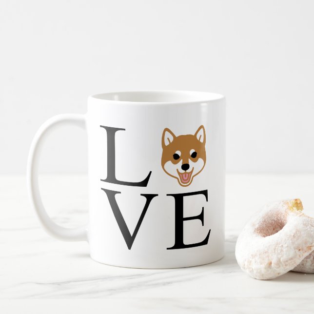 Taza De Café Amor de Shiba Inu (Con donut)
