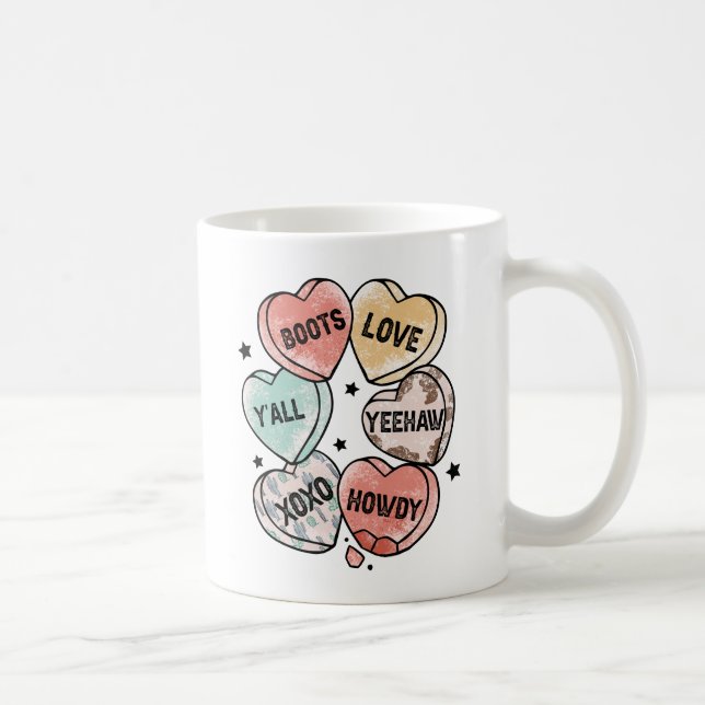 Taza De Café Amor de vaquero - Corazones occidentales (Derecha)
