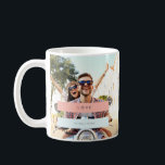 Taza De Café Amor de verano<br><div class="desc">Banda azul pastel rosa y claro.</div>