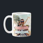 Taza De Café Amor de verano<br><div class="desc">Banda azul pastel rosa y claro.</div>