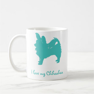 Taza De Café Amor del azul I mi chihuahua