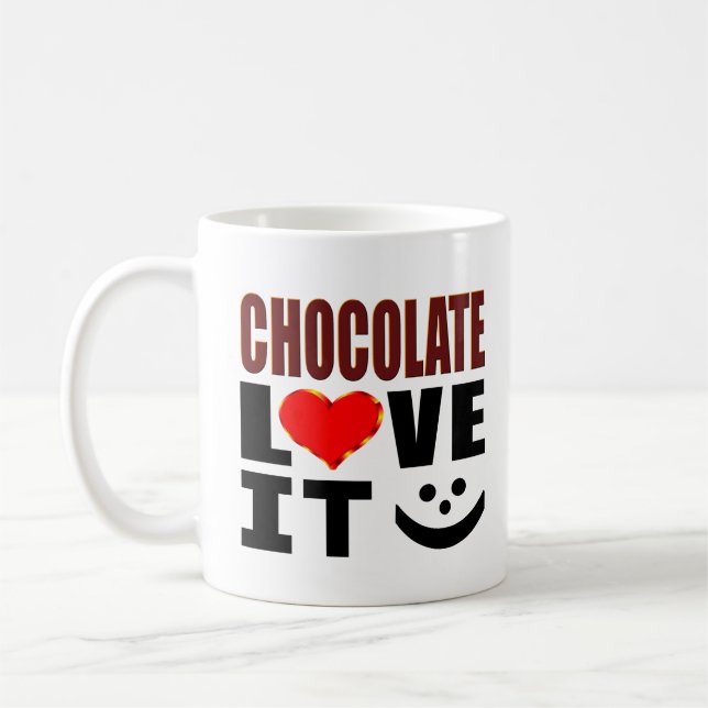 Taza De Café Amor del chocolate él (Izquierda)