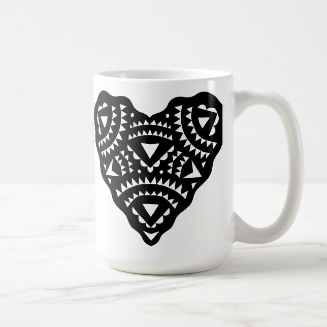 Taza De Café Amor del corazón del amor (Derecha)