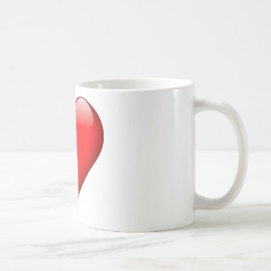 Taza De Café Amor del corazón rojo
