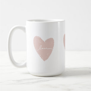 Taza De Café Amor del corazón rosado