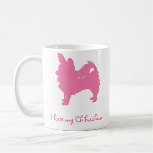 Taza De Café Amor del rosa I mi chihuahua